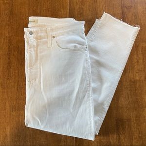 NWT Madewell Perfect Vintage Crop Jean Tile White